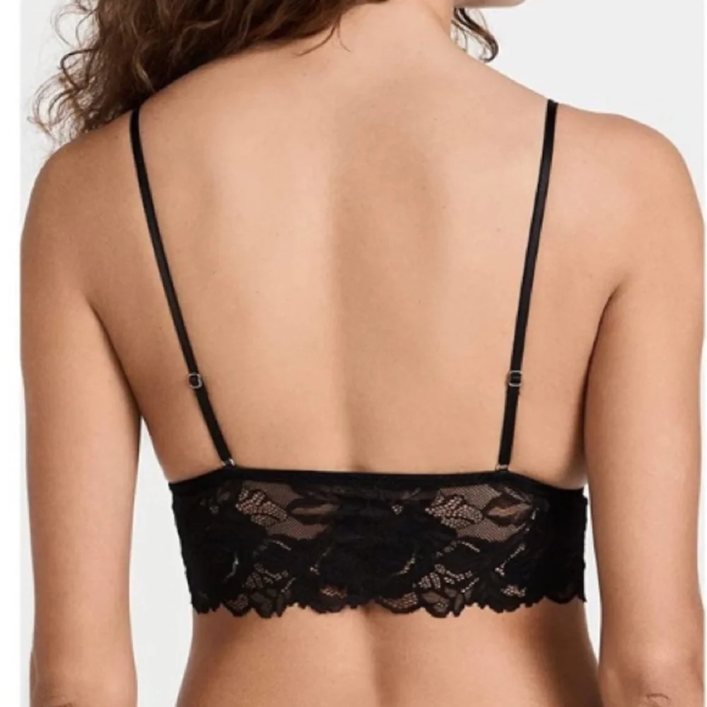 (B32) Free People‎ Black Combo Everyday Lace Longline Bralette, Size XS, NWOT